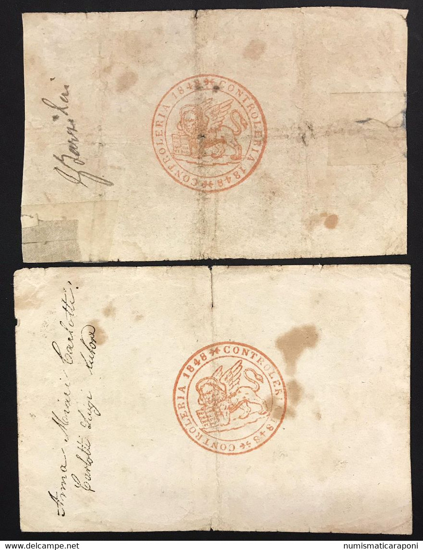 Venezia 2+3 Lire Moneta Patriottica 1848  LOTTO 1764 - [ 4] Provisional Issues