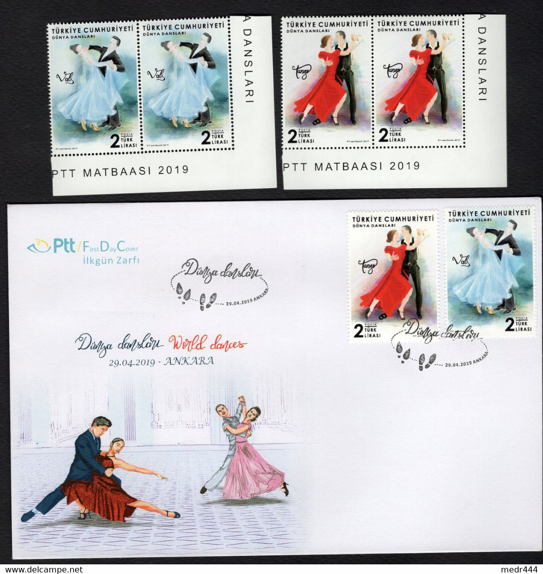 Turkey/Turquie 2019 - World Dances - FDC + Pair Of Stamps - MNH** - Superb*** - Briefe U. Dokumente