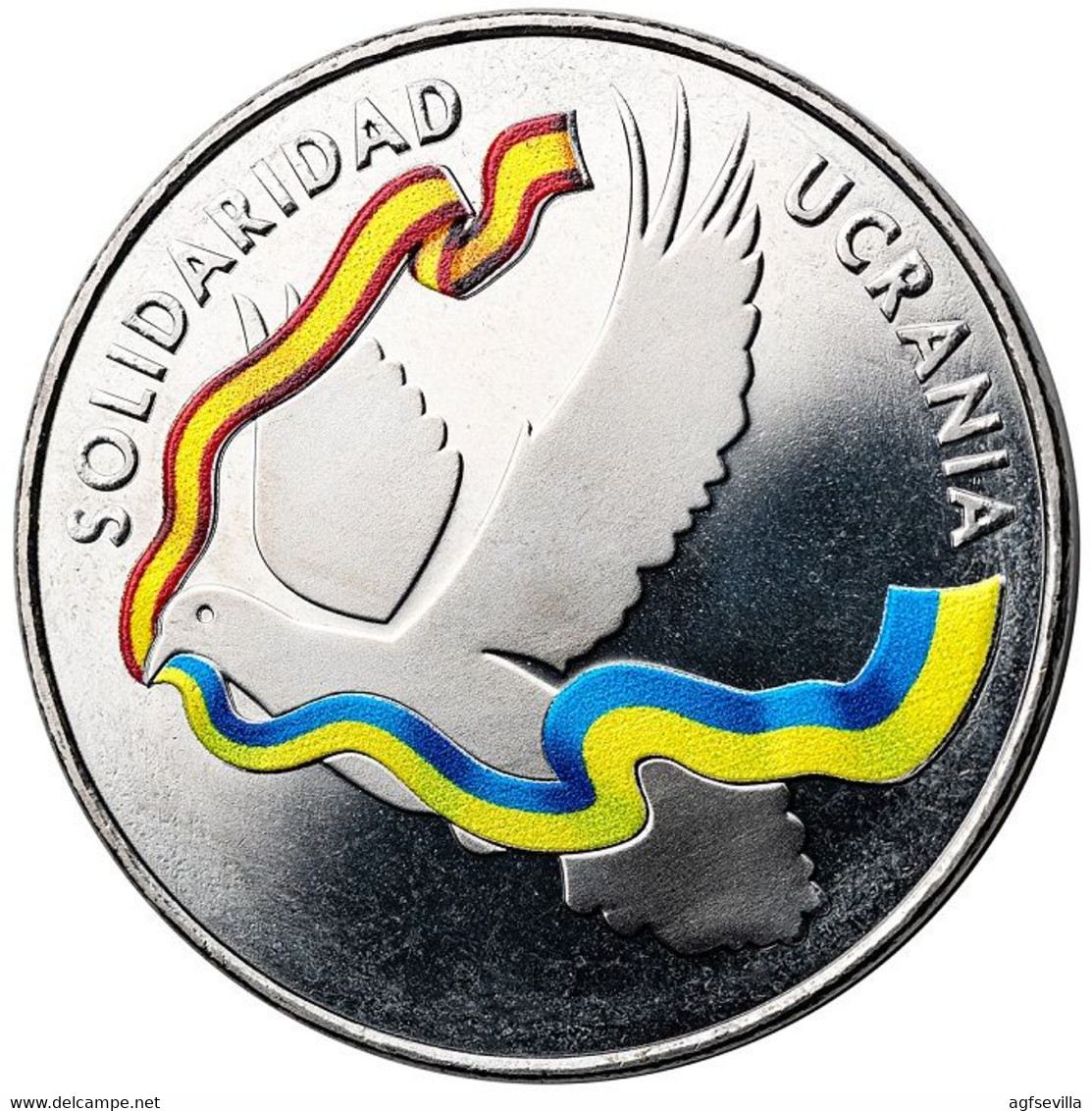 ESPAÑA. MEDALLA F.N.M.T. SOLIDARIDAD CON UCRANIA. 2.022. ESPAGNE. SPAIN MEDAL - Professionali/Di Società