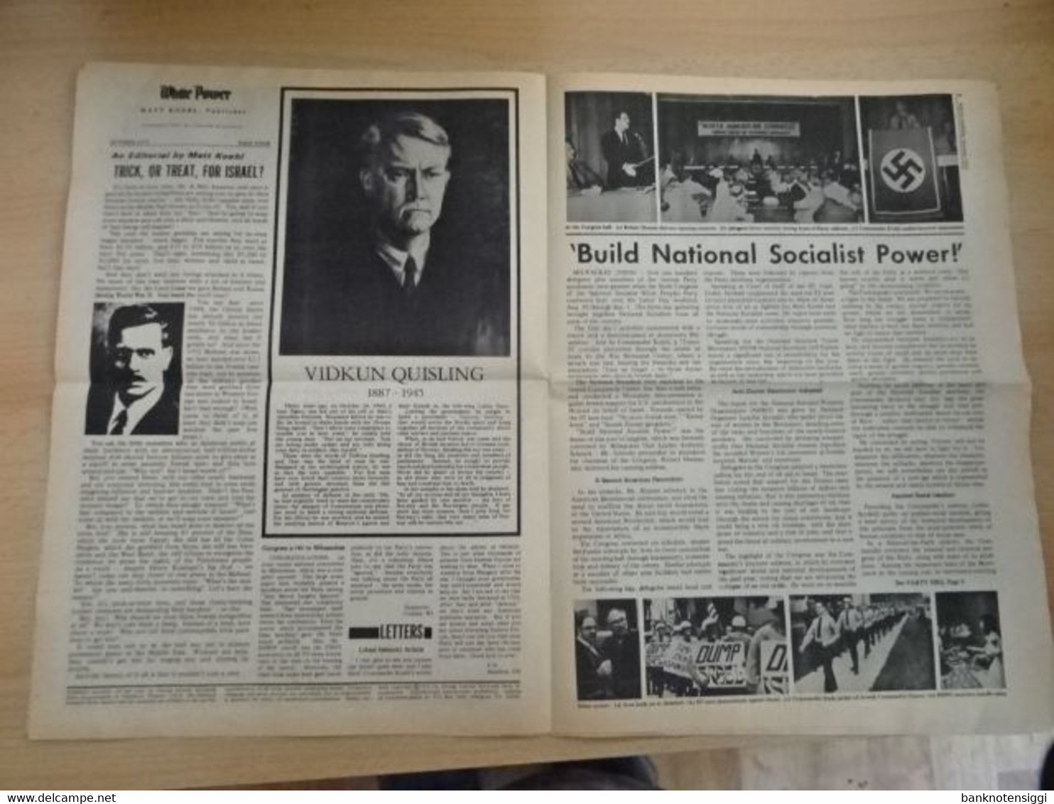 Zeitung"White Power"The Revolutionary Voice Of National Socialism Okt.1975 - Engels