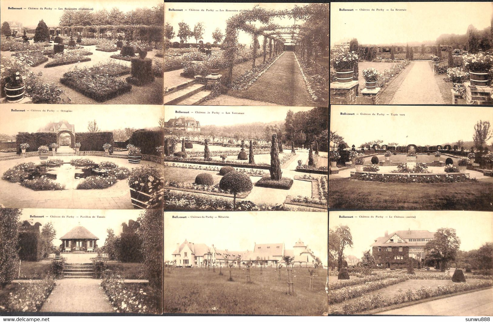 Bellecourt - Château Du Pachy (lot 12 Cartes Edit. Descamps) - Manage