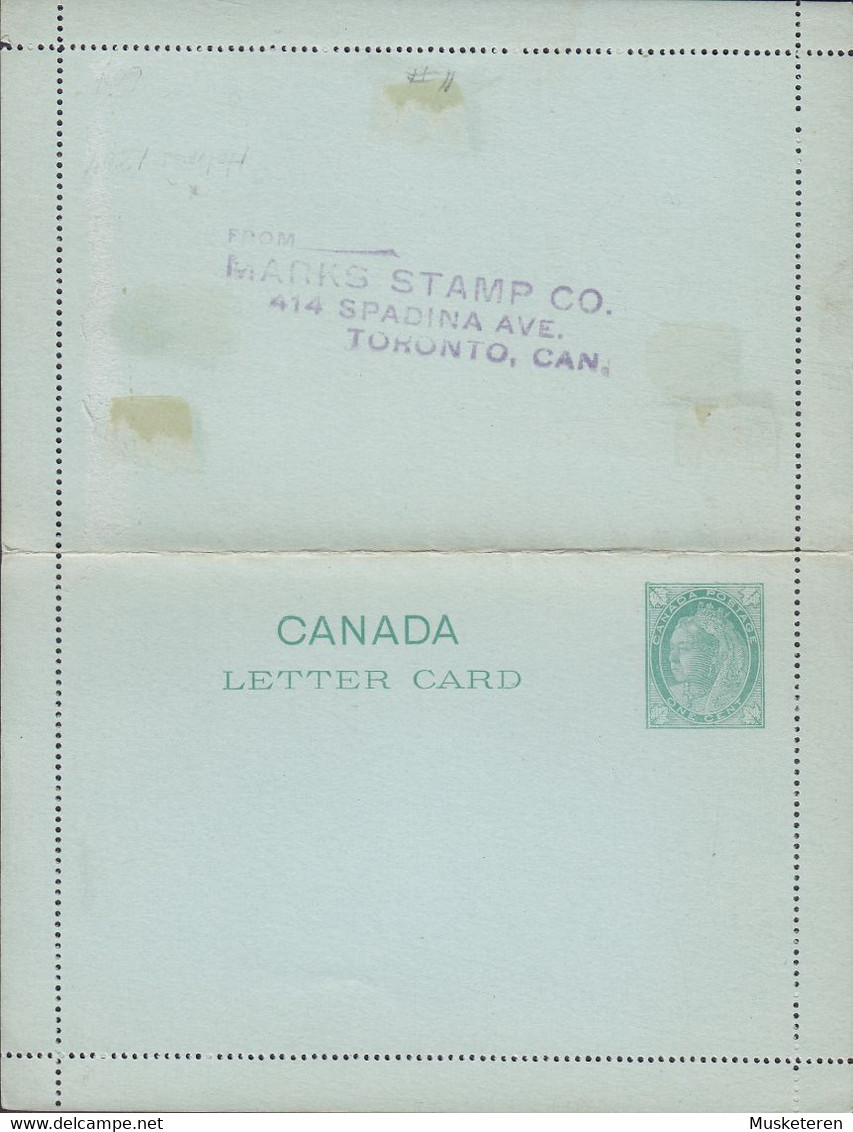 Canada Postal Stationery Ganzsache Entier Letter Card ONE CENT Queen Victoria Unused (2 Scans) - 1903-1954 Rois