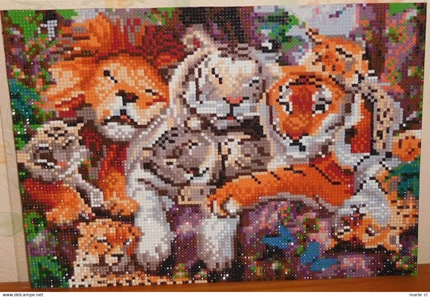 Tableau Perles ( Diamond Painting) : Lions - Perles