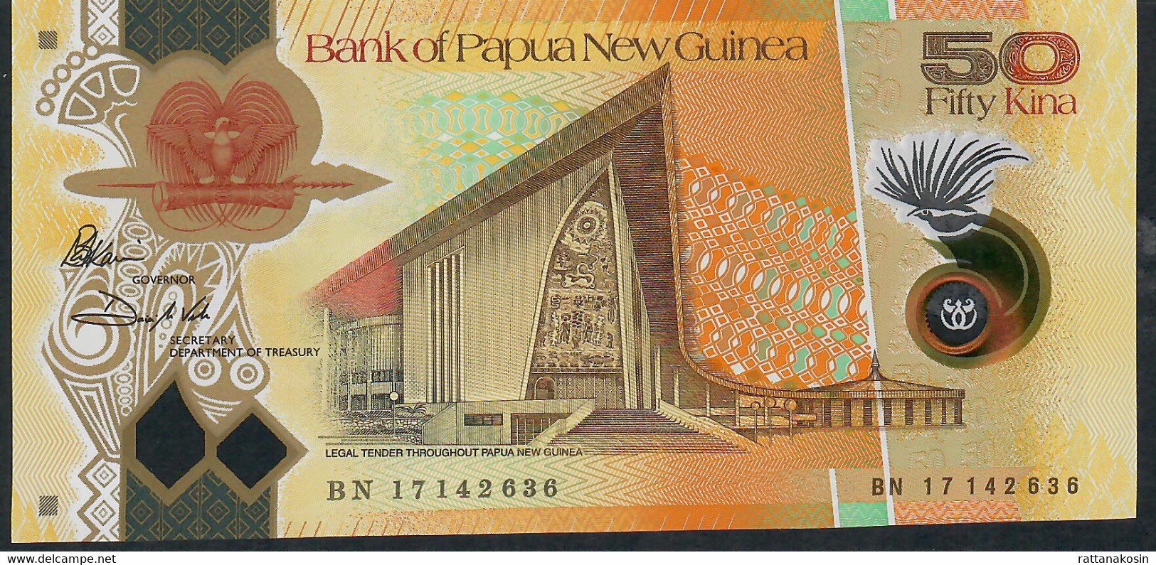 PAPUA NEW GUINEA NLP 50 KINA (20)17 2017 #BN 17   Signature 12  UNC. - Papua Nueva Guinea