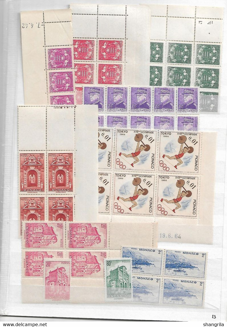 PDB 159      Monaco  Lot De Timbres Pour étude échanges … - Collections, Lots & Séries