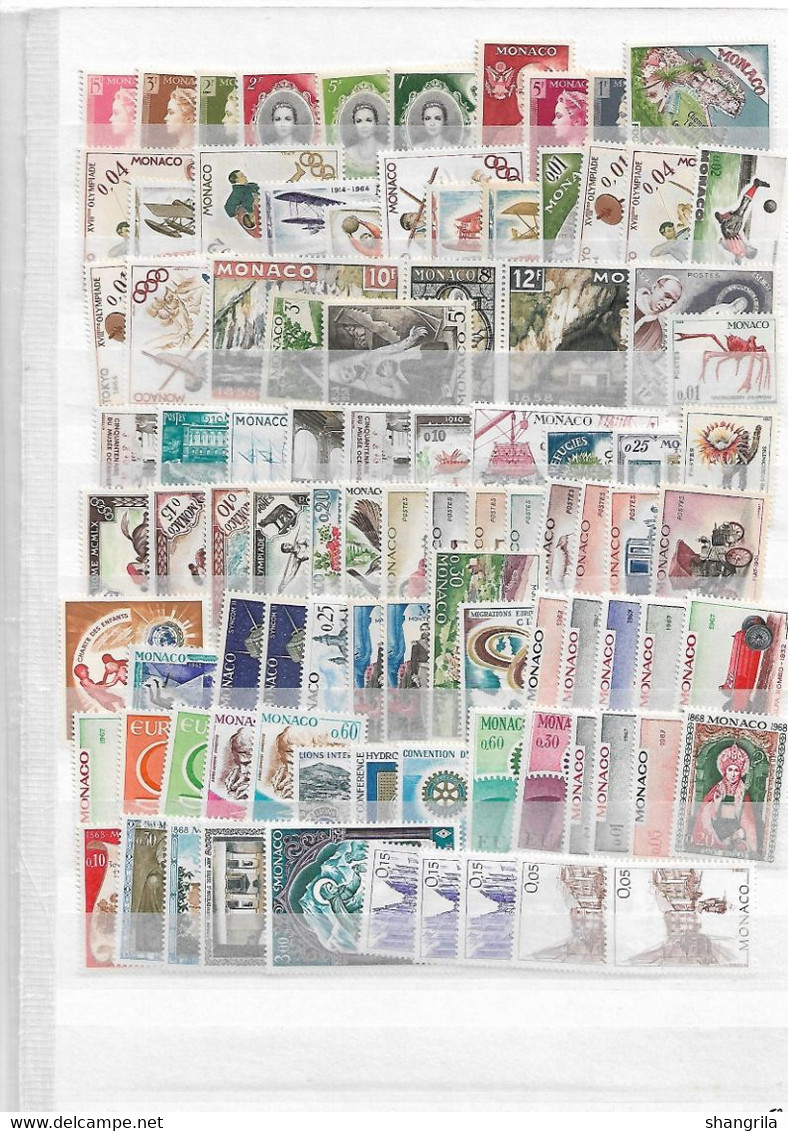 PDB 159      Monaco  lot de timbres pour étude échanges …