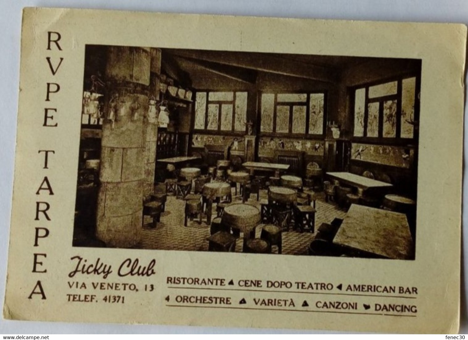 Rupe Tarpea Jicky Club Via Veneto - Cafes, Hotels & Restaurants