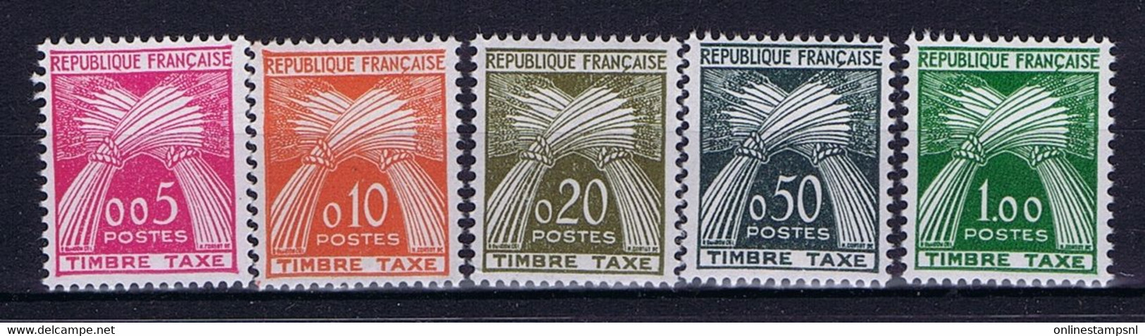 France : Tax 1960  Yv 90 - 94  MNH/** - 1960-.... Postfris