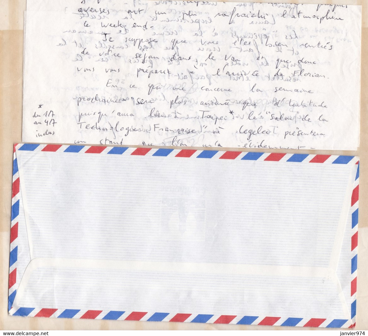 TAIWAN 5 Lettres + Enveloppes 1994 , Taipei Pour Albi France , Voir 11 Scan Recto Verso - Brieven En Documenten