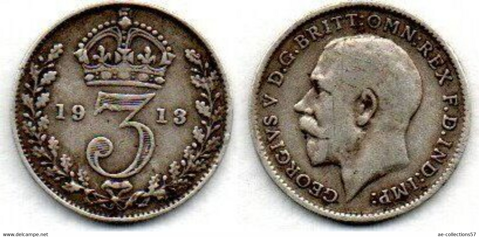 Grande Bretagne 3 Pence 1913 TB+ - F. 3 Pence