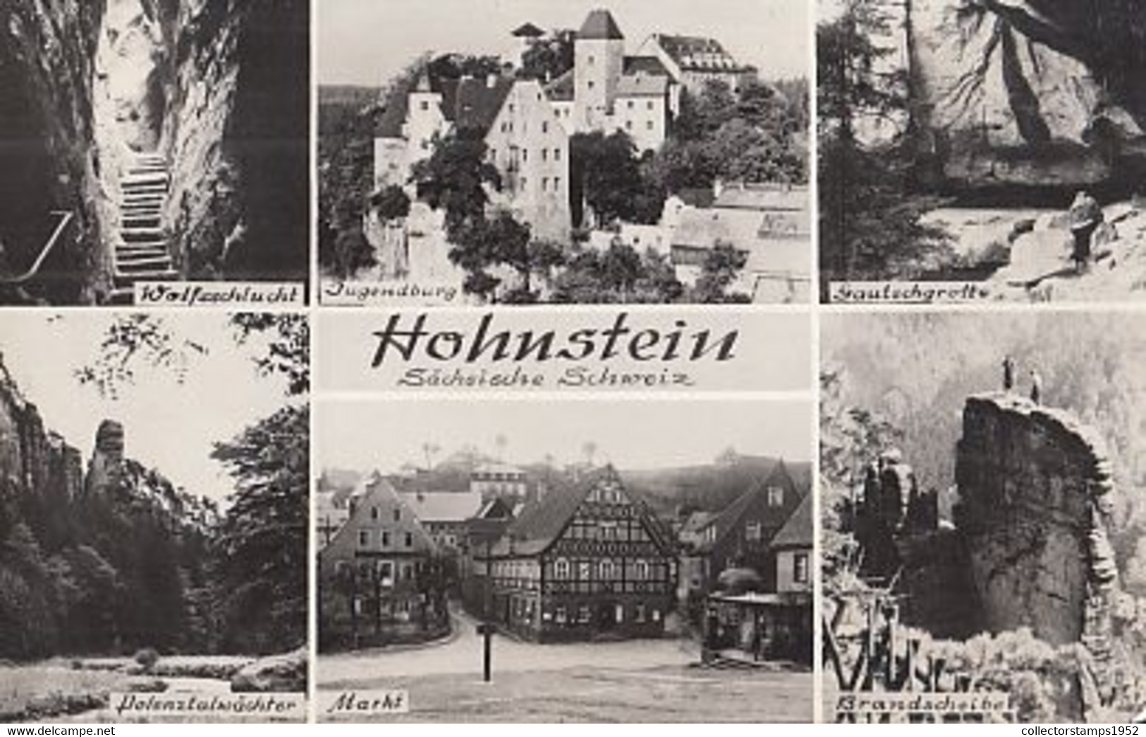 W2757- HOHNSTEIN DIFFERENT VIEWS, GORGES, MOUNTAINS, CASTLE, TOWN, CAVE, RUINS - Hohnstein (Saechs. Schweiz)