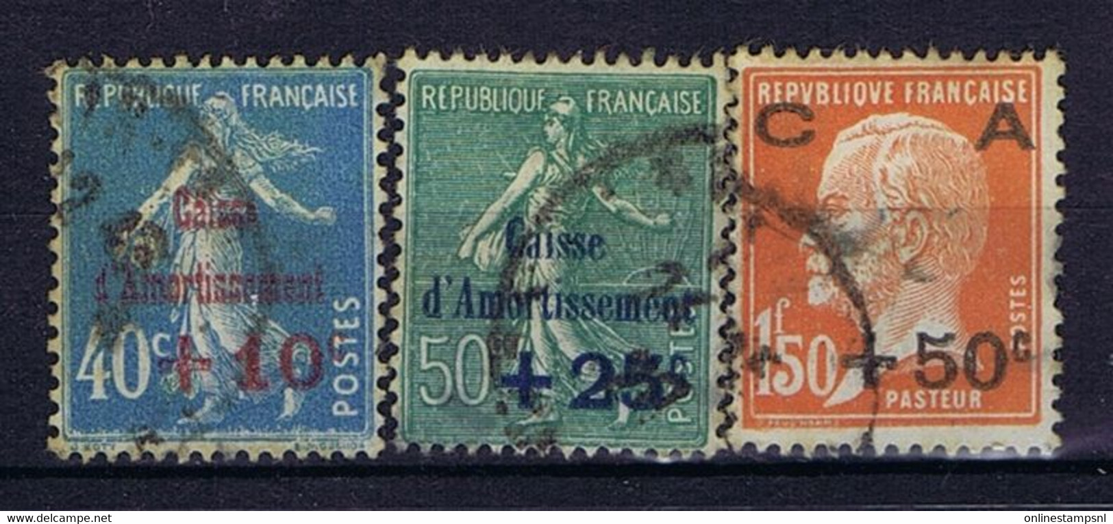 France: Yv 246 - 248 Obl./Gestempelt/used Caisse Amortissement - 1927-31 Caisse D'Amortissement