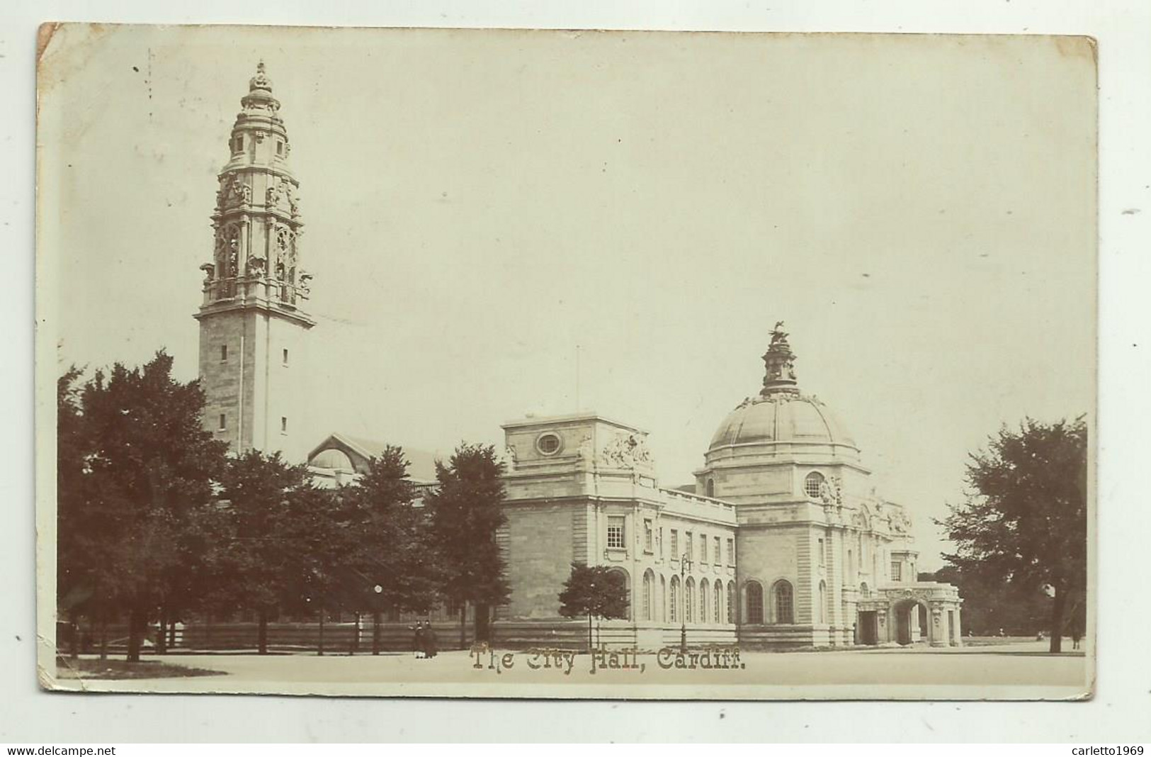 CARDIFF - THE CITY HALL   VIAGGIATA FP - Cardiganshire