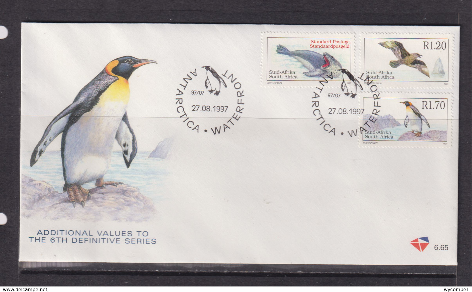 SOUTH AFRICA - 1997 Antarctic Fauna FDC - Storia Postale