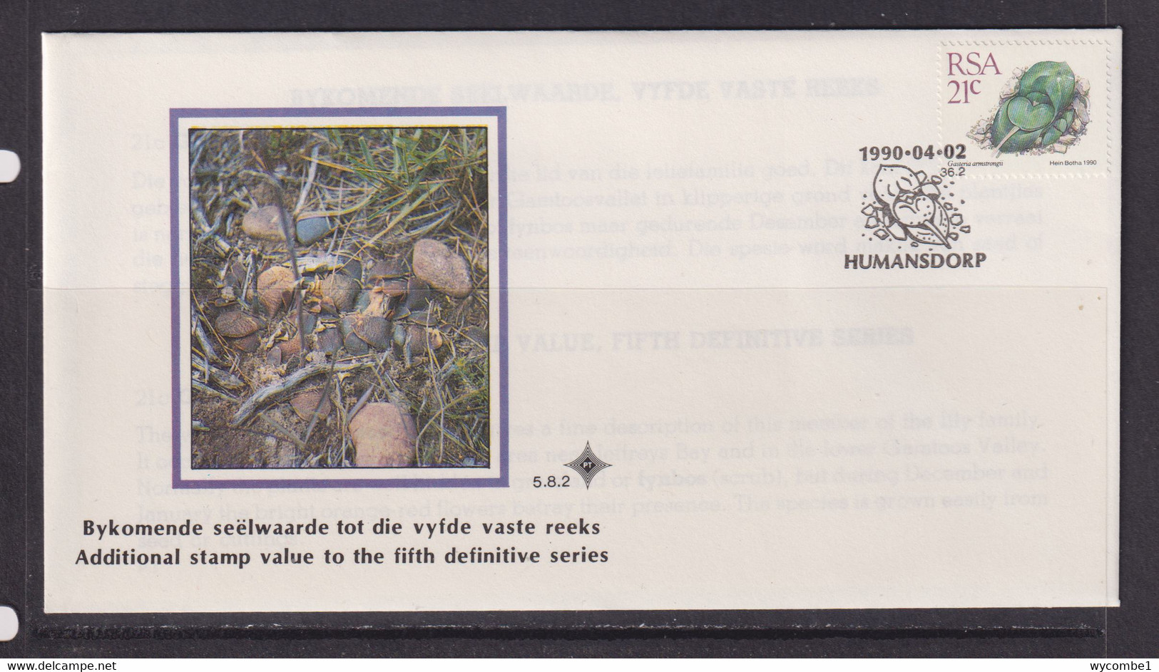 SOUTH AFRICA - 1990 Succulents 21c FDC - Lettres & Documents