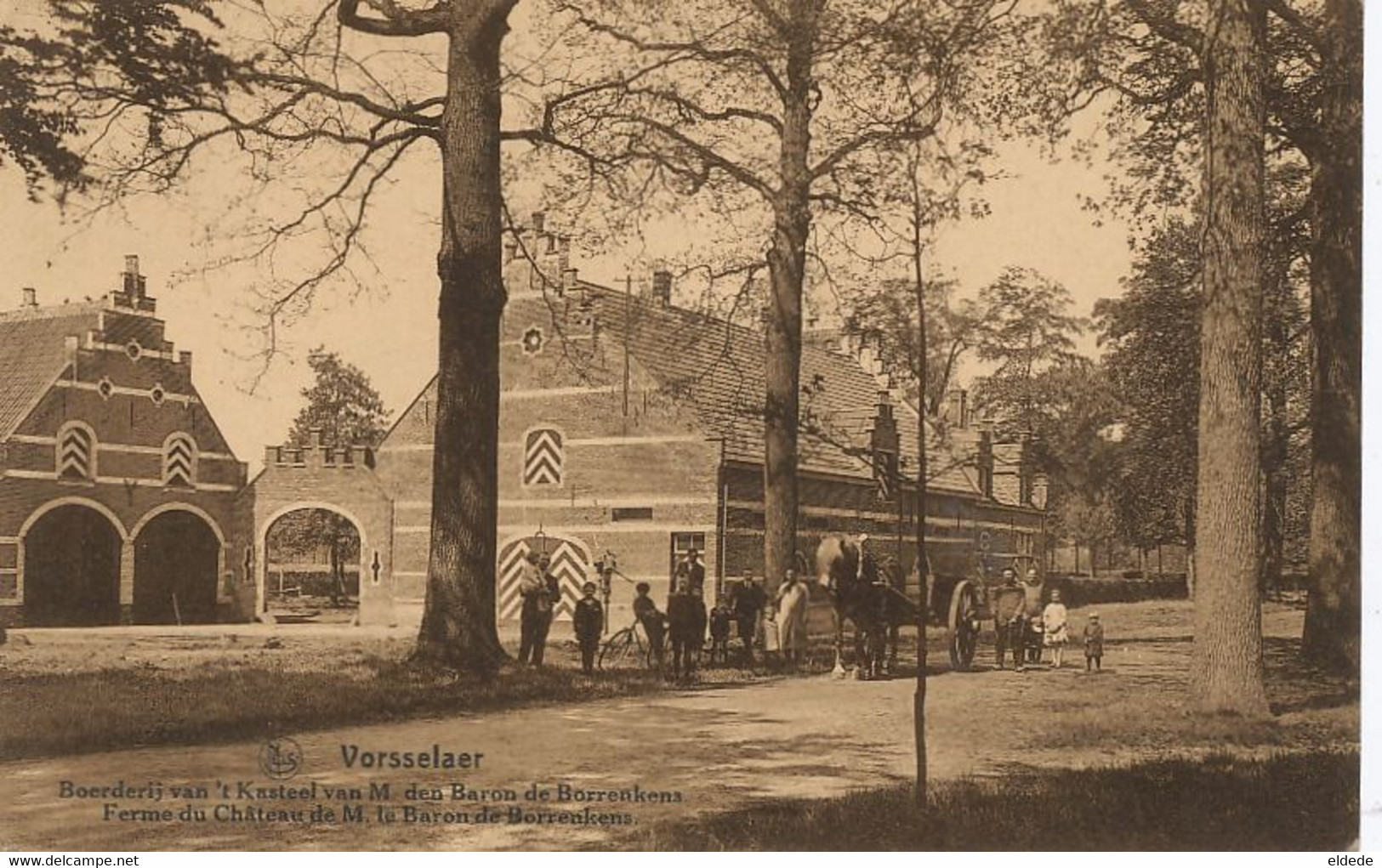 Vorsselaer Boerderij Van 't Kasteel Van M. Den Baron De Borrenkens Ferme Du Chateau Stamp Edit Nuyens Biddeloo Turnhout - Vorselaar