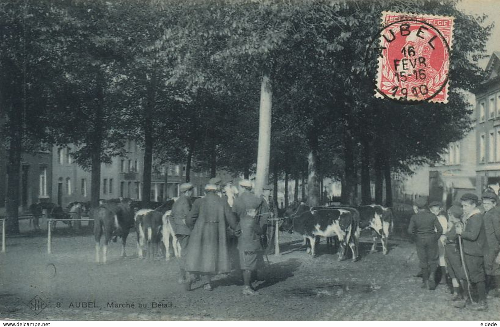 Aubel Marché Au Betail Cattle Market . P. Used Aubel 1910 - Aubel