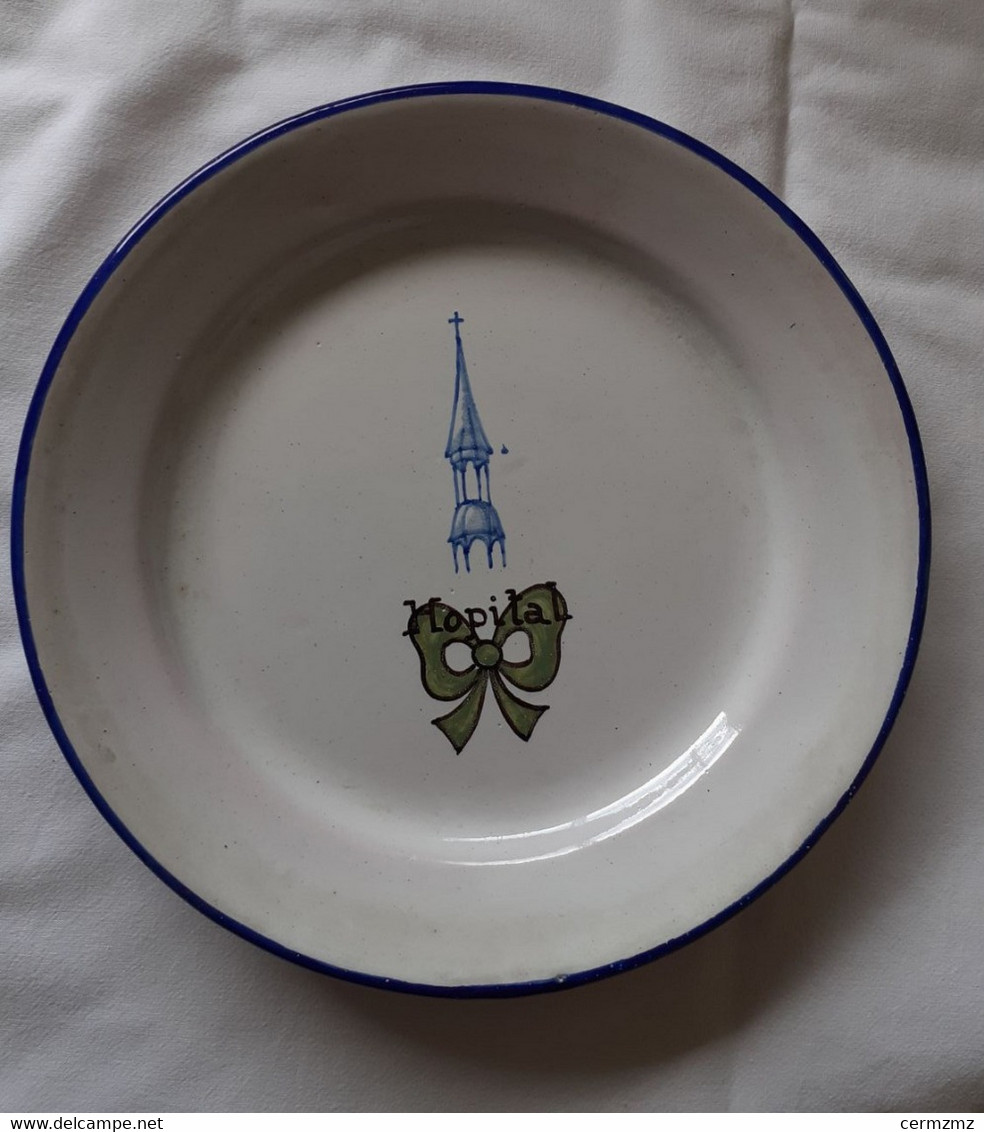 Assiette Hôpital De Nevers - Nœud Vert A Montagnon   JM 3 - Assiettes