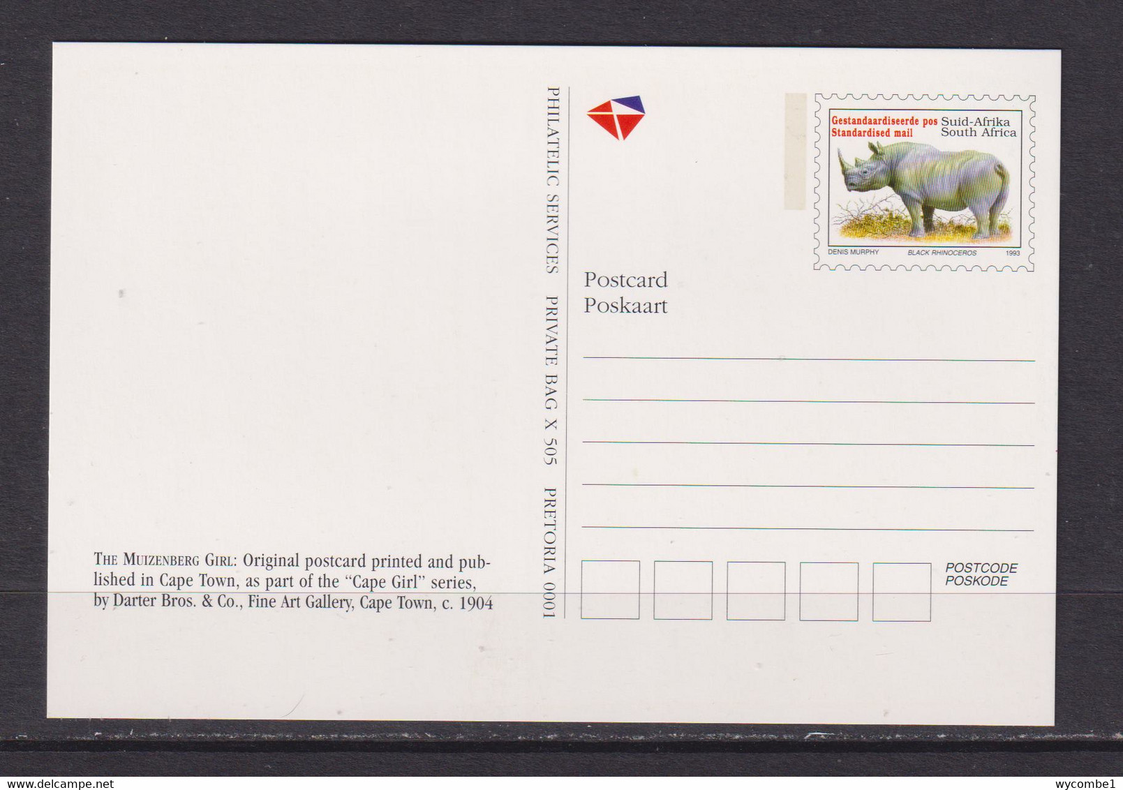 SOUTH AFRICA - 1997 Cape Town Ladies Pre-Paid Postcard As Scan - Lettres & Documents