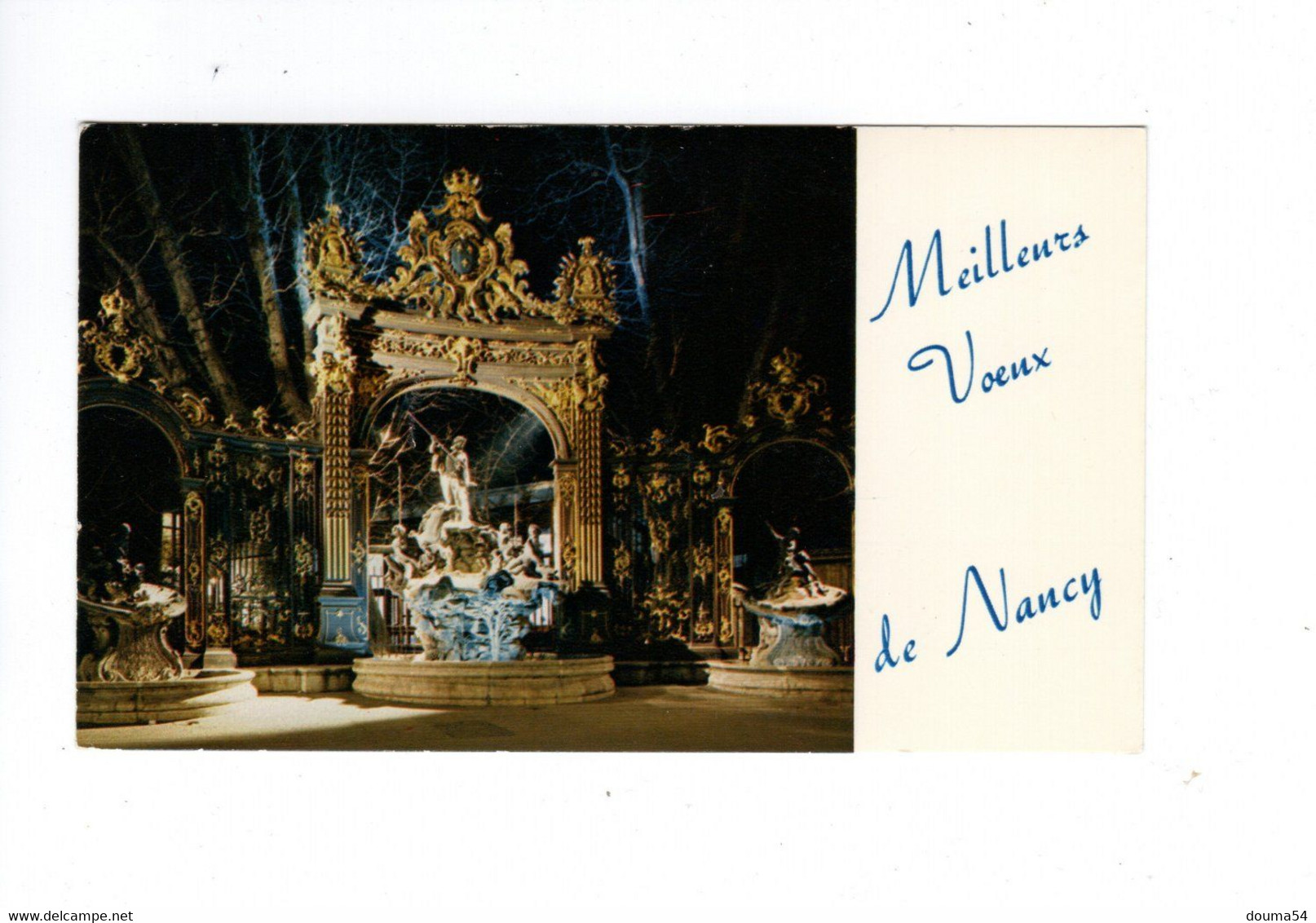 NANCY (54) - Meilleurs Voeux (format 7,5 X 13) - Nancy