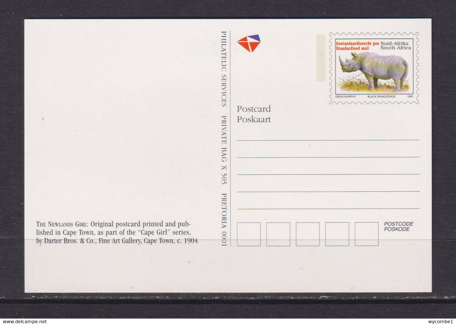 SOUTH AFRICA - 1997 Cape Town Ladies Pre-Paid Postcard As Scans - Briefe U. Dokumente
