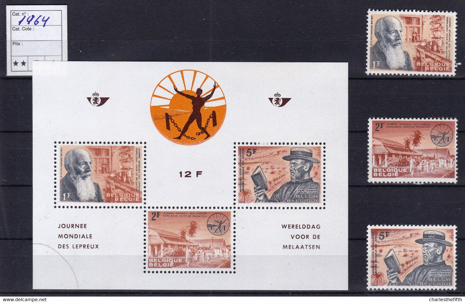 A 20% COLLECTION BELGIQUE 1963-1970 - COLLECTION NEUVE ** SUR CARTES - 8 ANS - SAUVEZ SUR LES FRAIS D'EXPEDITION !!!! - Unused Stamps