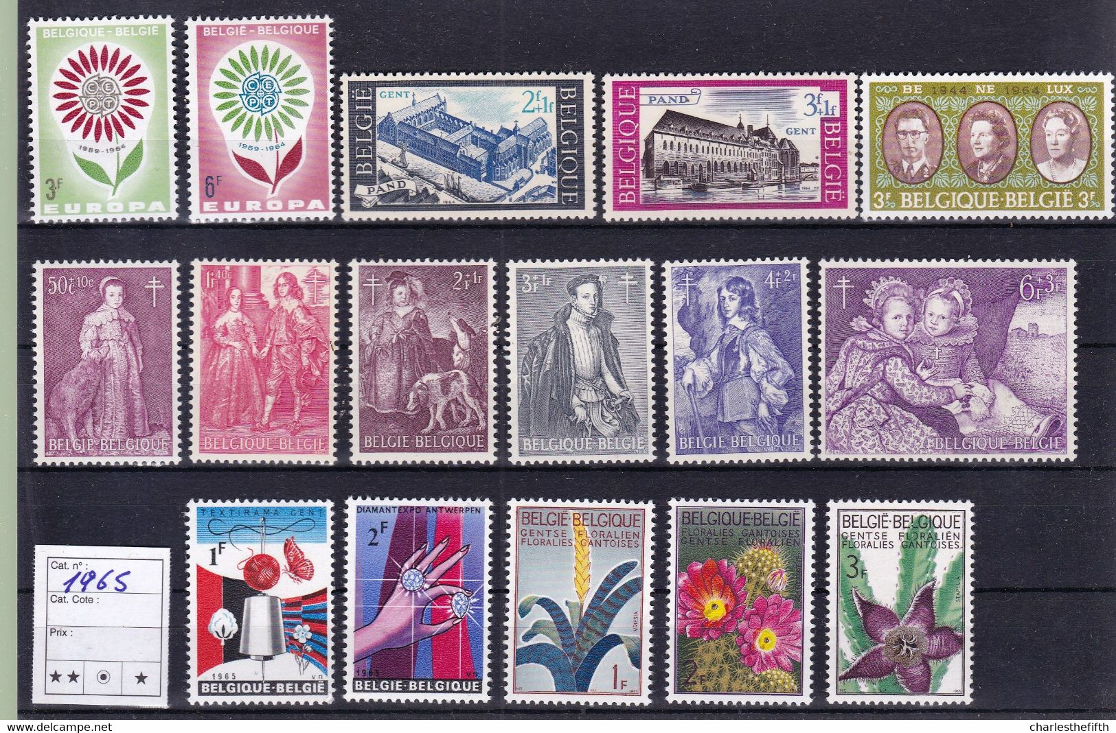 A 20% COLLECTION BELGIQUE 1963-1970 - COLLECTION NEUVE ** SUR CARTES - 8 ANS - SAUVEZ SUR LES FRAIS D'EXPEDITION !!!!