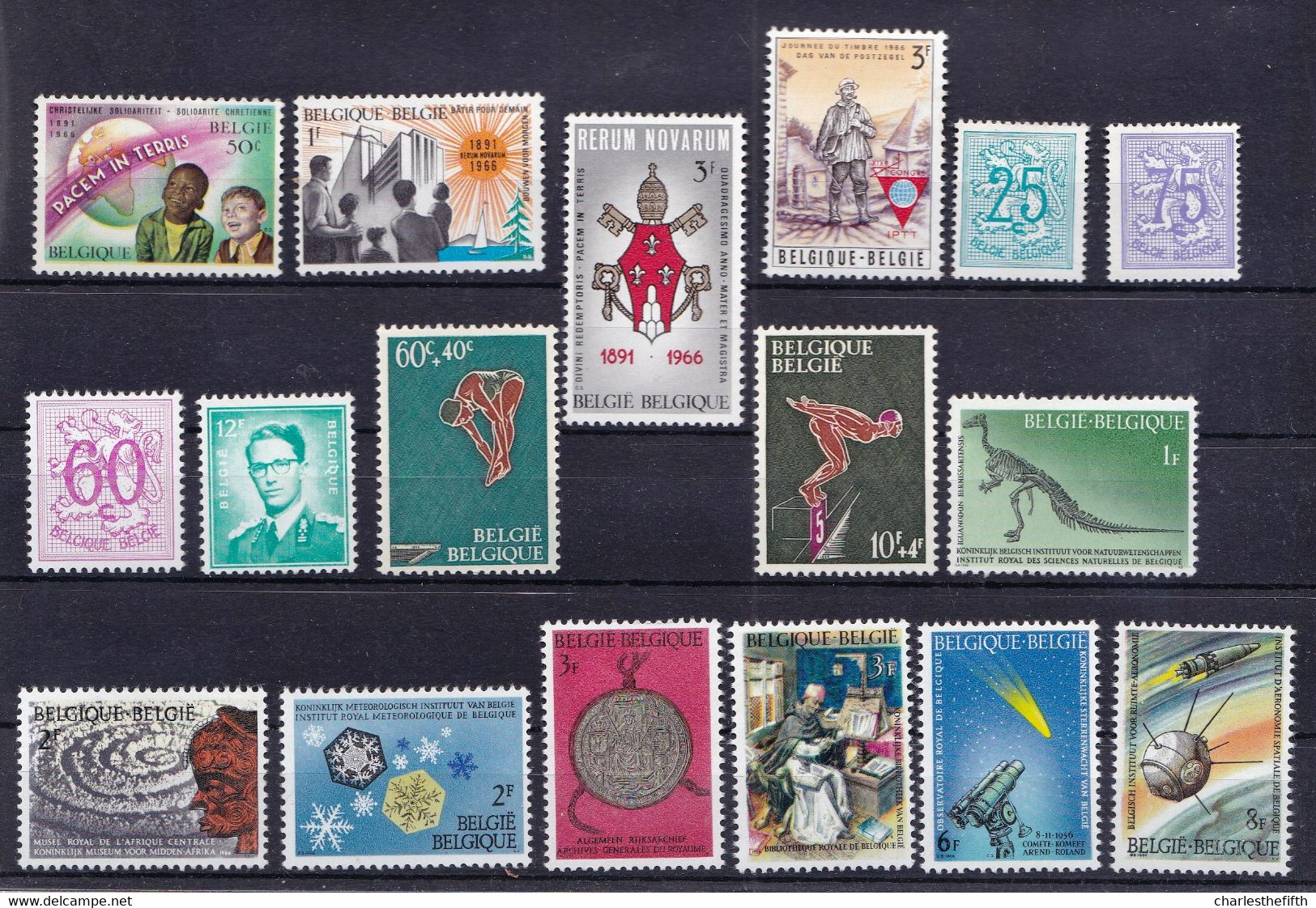 A 20% COLLECTION BELGIQUE 1963-1970 - COLLECTION NEUVE ** SUR CARTES - 8 ANS - SAUVEZ SUR LES FRAIS D'EXPEDITION !!!!