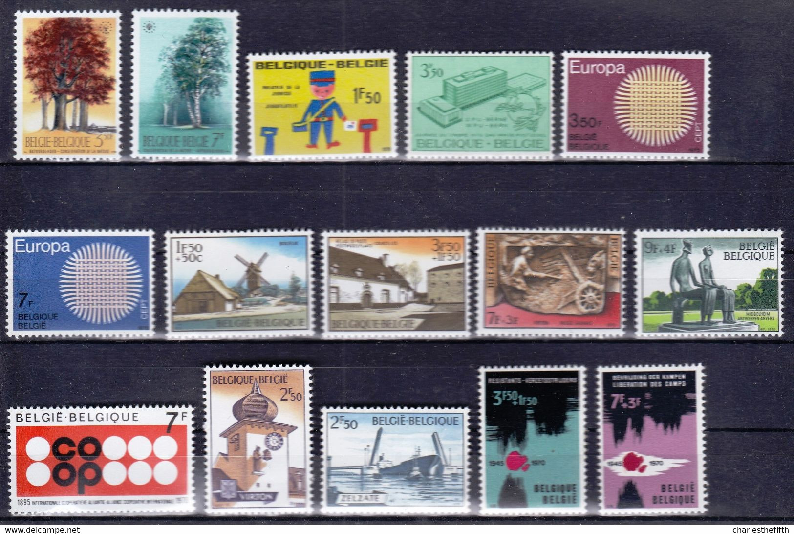 A 20% COLLECTION BELGIQUE 1963-1970 - COLLECTION NEUVE ** SUR CARTES - 8 ANS - SAUVEZ SUR LES FRAIS D'EXPEDITION !!!!