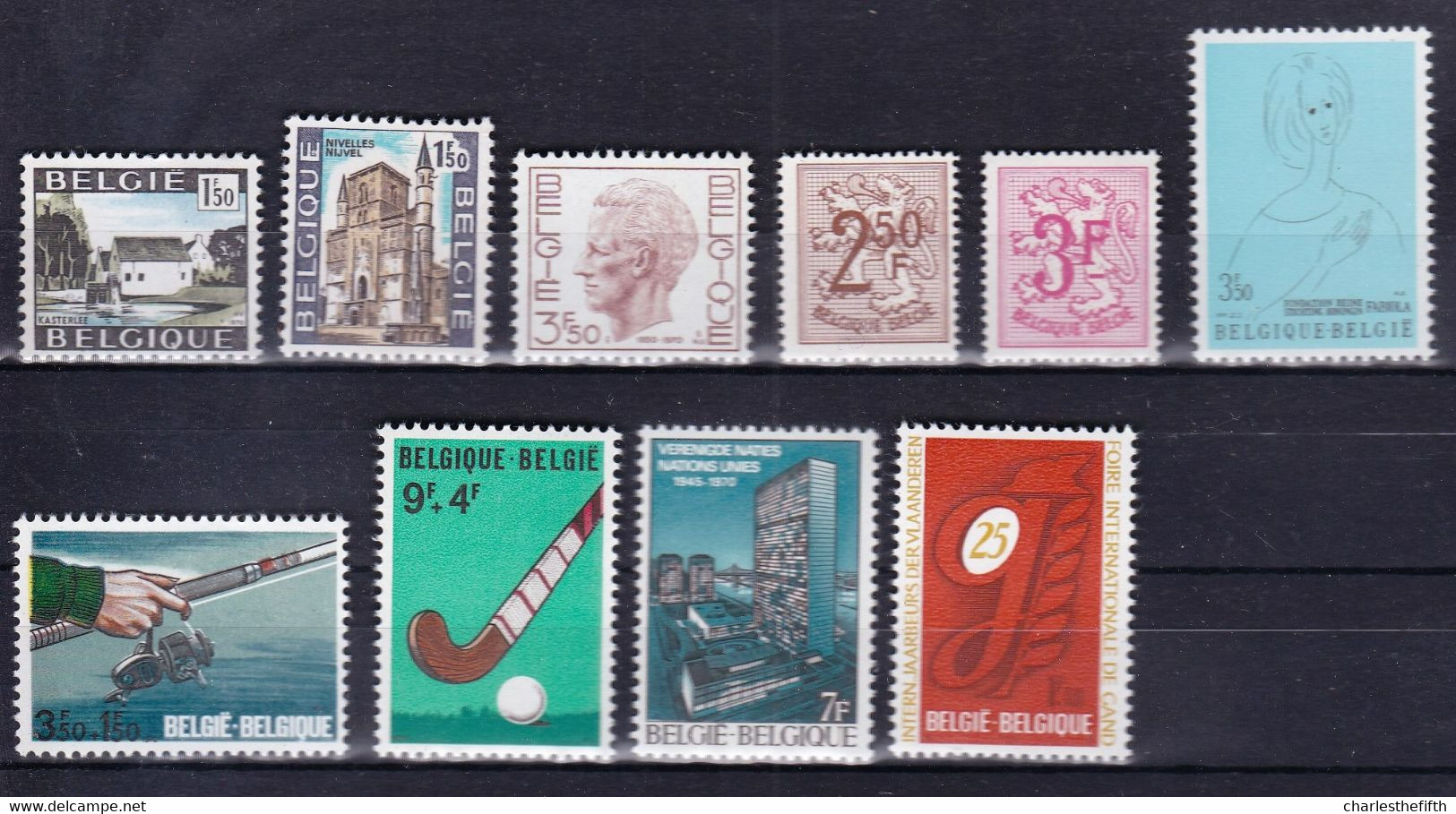 A 20% COLLECTION BELGIQUE 1963-1970 - COLLECTION NEUVE ** SUR CARTES - 8 ANS - SAUVEZ SUR LES FRAIS D'EXPEDITION !!!!