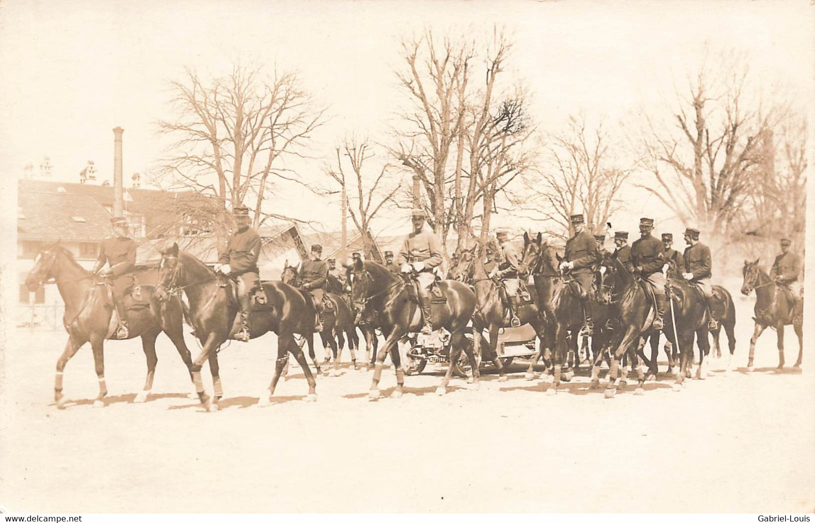 Carte Photo  Militaria Schweizer Armee  Armée Suisse -  Cavalerie Dragons Chevaux Militaires - Otros & Sin Clasificación