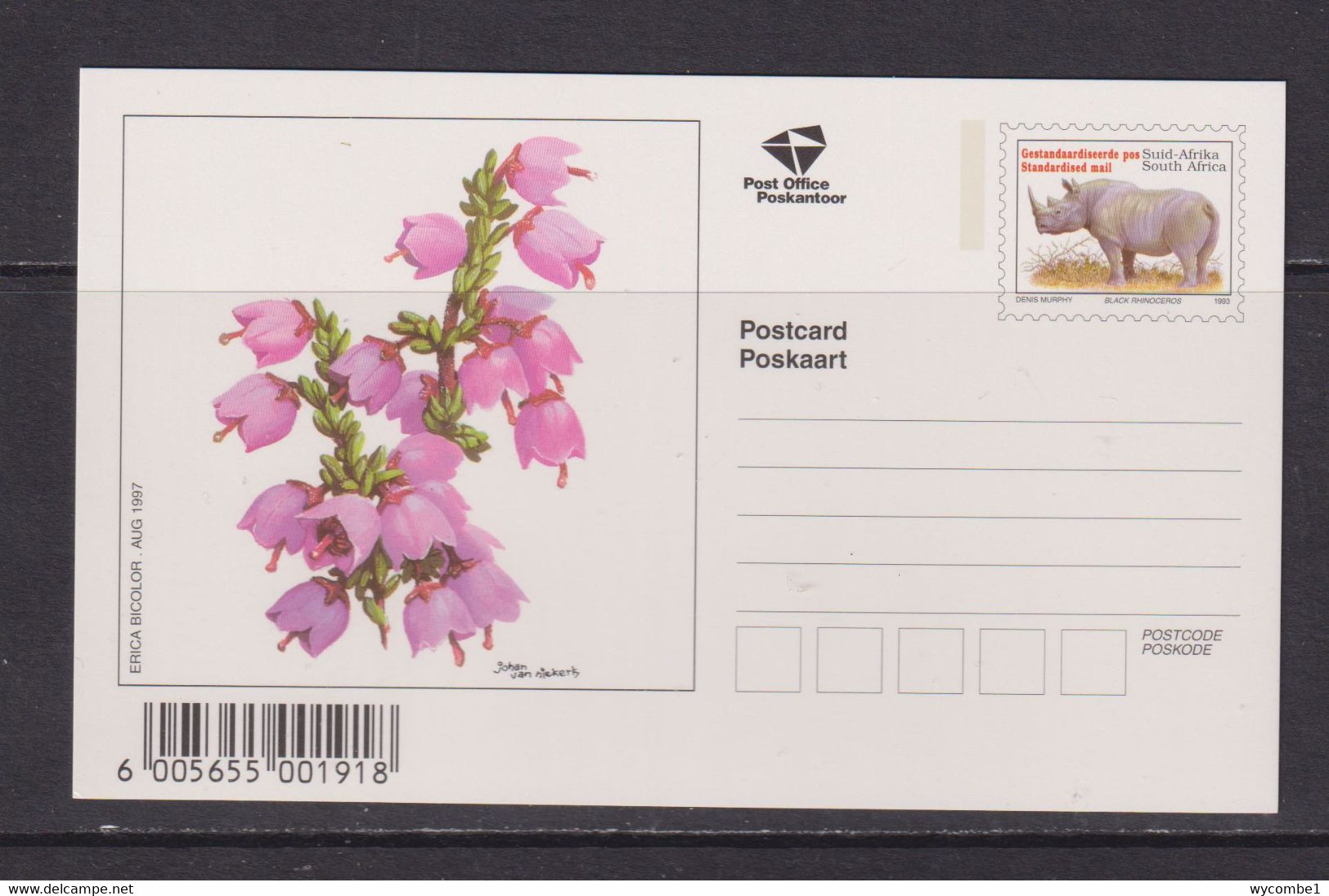 SOUTH AFRICA - 1997 Flowers Pre-Paid Postcard As Scans - Covers & Documents