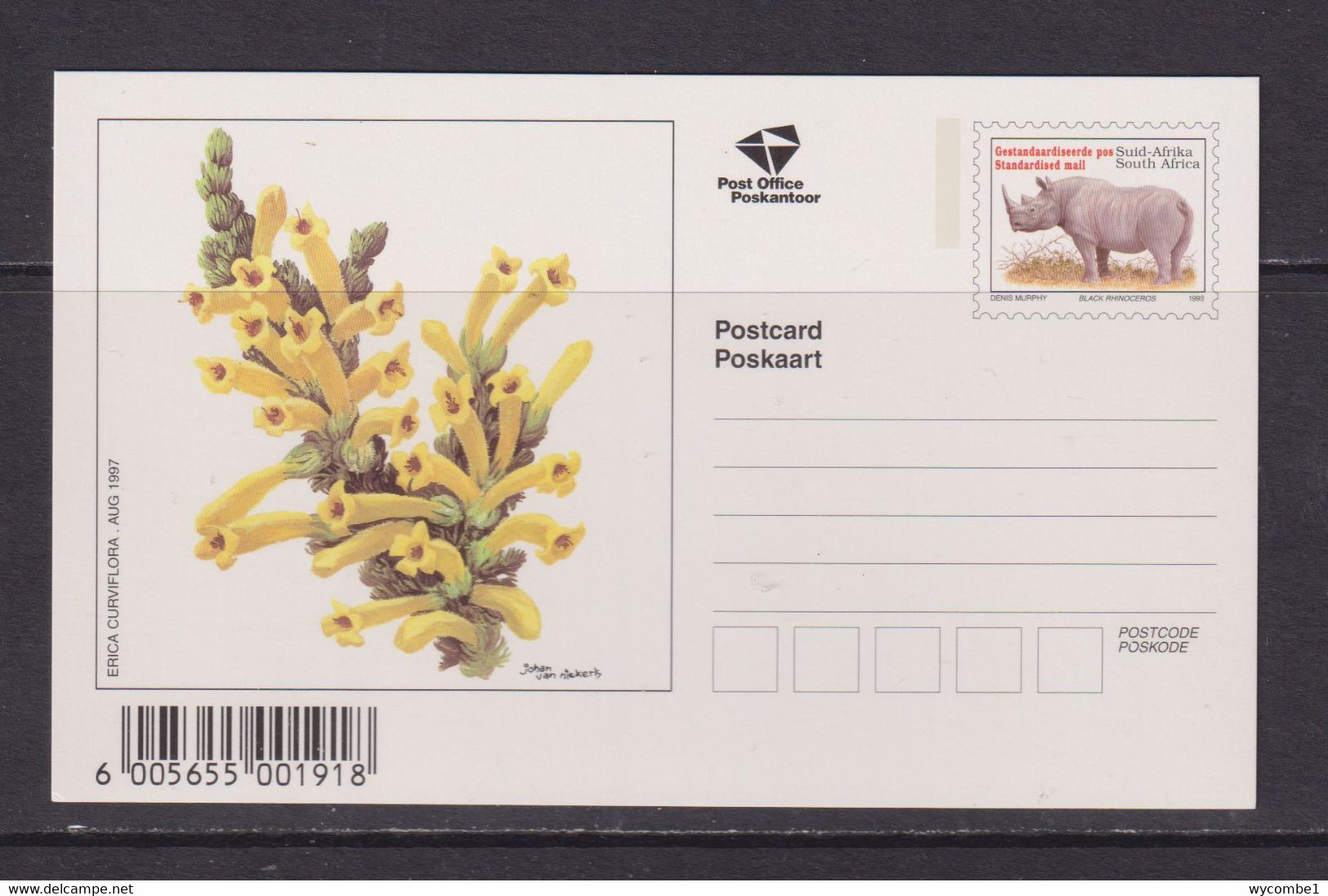 SOUTH AFRICA - 1997 Flowers Pre-Paid Postcard As Scans - Covers & Documents