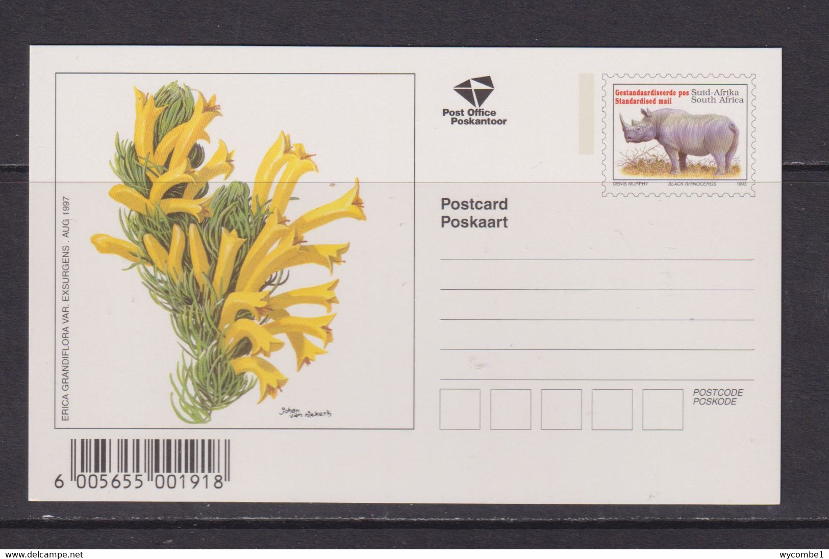 SOUTH AFRICA - 1997 Flowers Pre-Paid Postcard As Scans - Brieven En Documenten