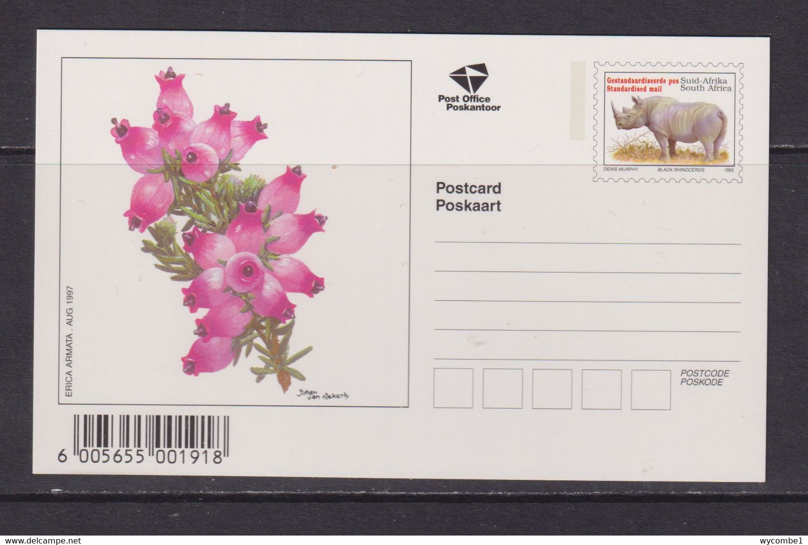 SOUTH AFRICA - 1997 Flowers Pre-Paid Postcard As Scan - Covers & Documents