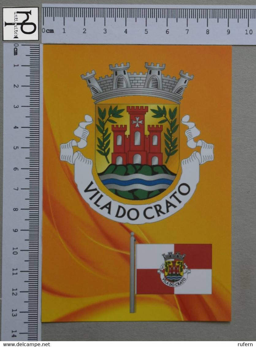 PORTUGAL - BRAZÃO E BANDEIRA -  CRATO -   2 SCANS  - (Nº49305) - Portalegre