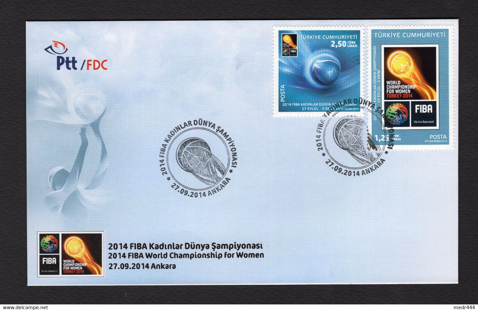 Turkey/Turquie 2014 - Basketball - FIBA World Championship For Women - FDC - Excellent Quality ** - Superb*** - Covers & Documents