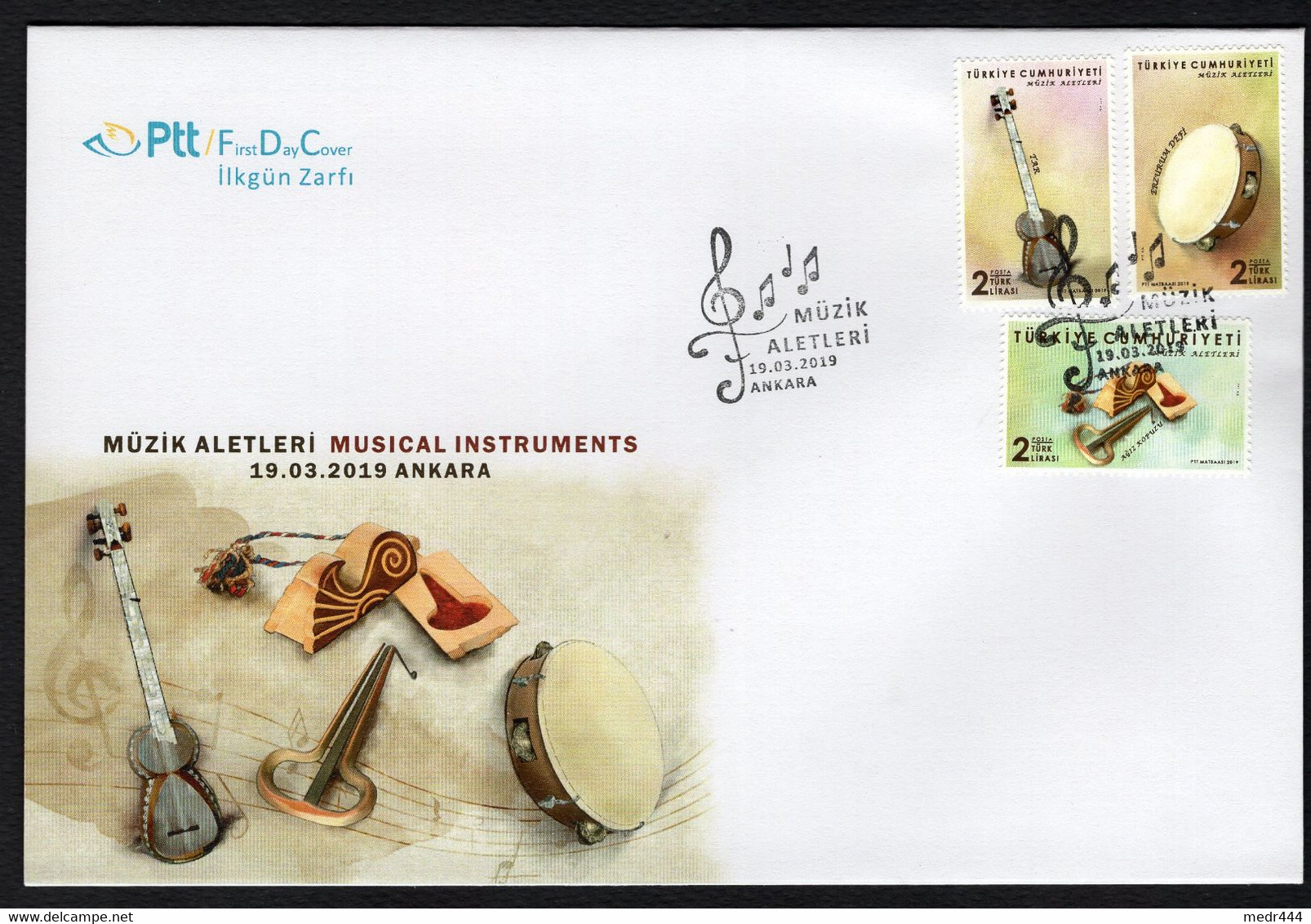 Turkey/Turquie 2015 - Musical Instruments - FDC - Excellent Quality ** - Superb*** - Covers & Documents