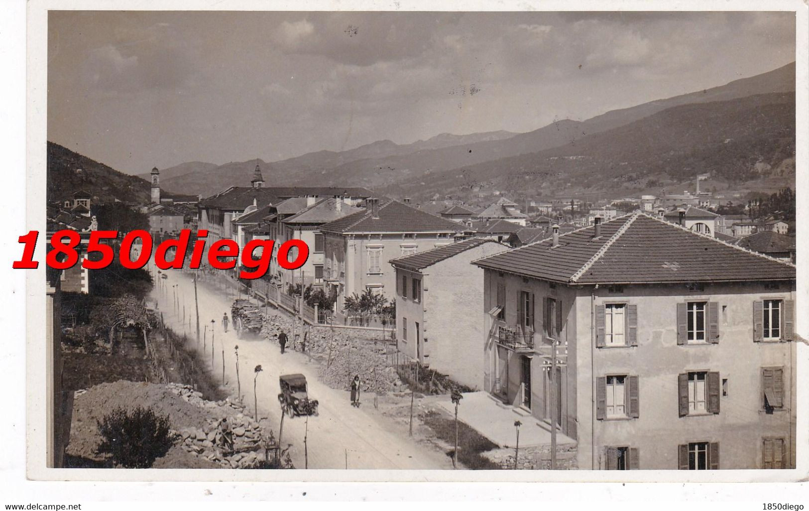 BORGO VAL DI TARO - LA NUOVA BORGOTARO E VIALE PIAVE - VERA FOTOGRAFIA  F/PICCOLO VIAGGIATA ANIMAZIONE - Parma