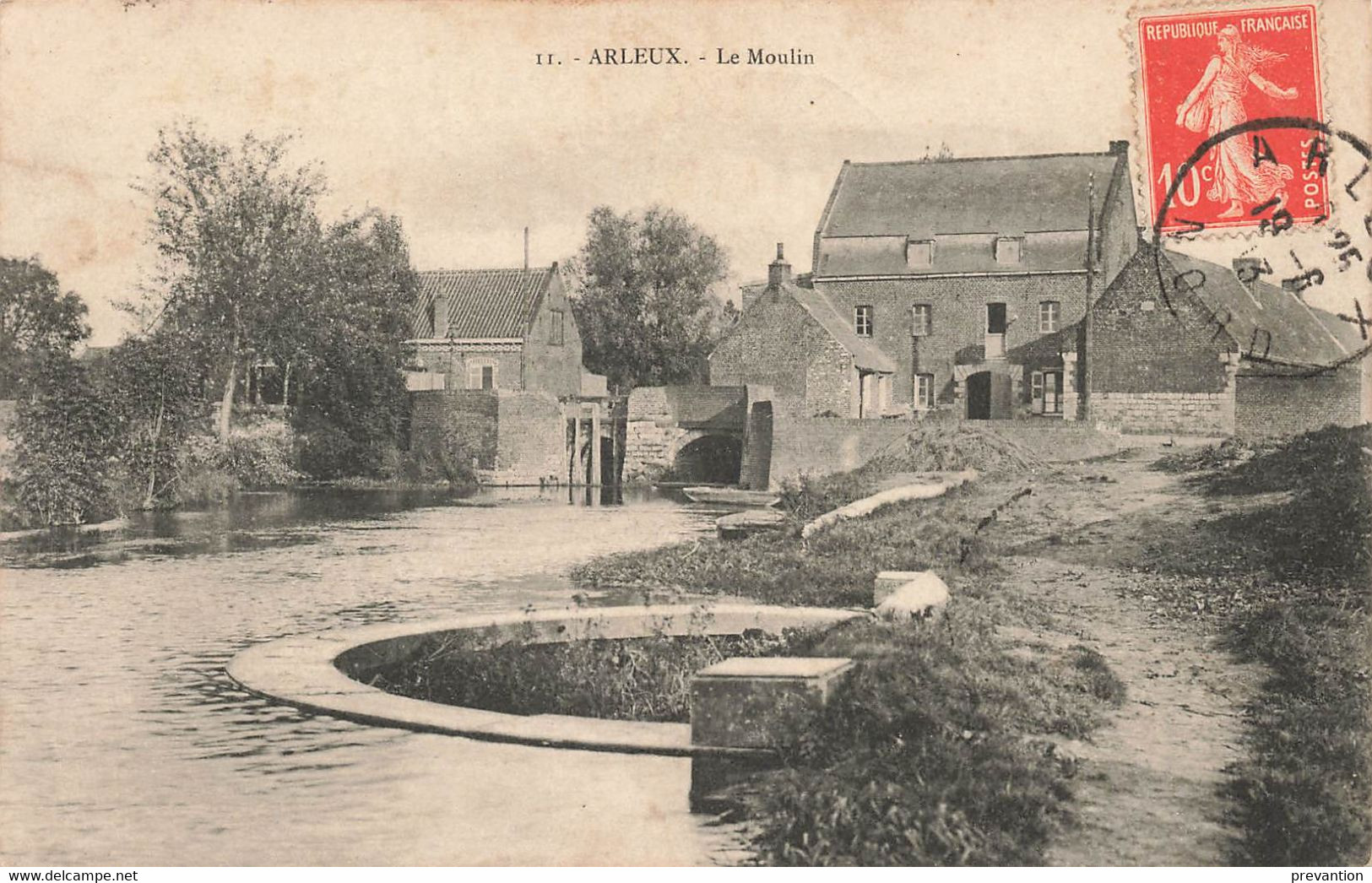 ARLEUX - Le Moulin - Carte Circulé En 1913 - Arleux