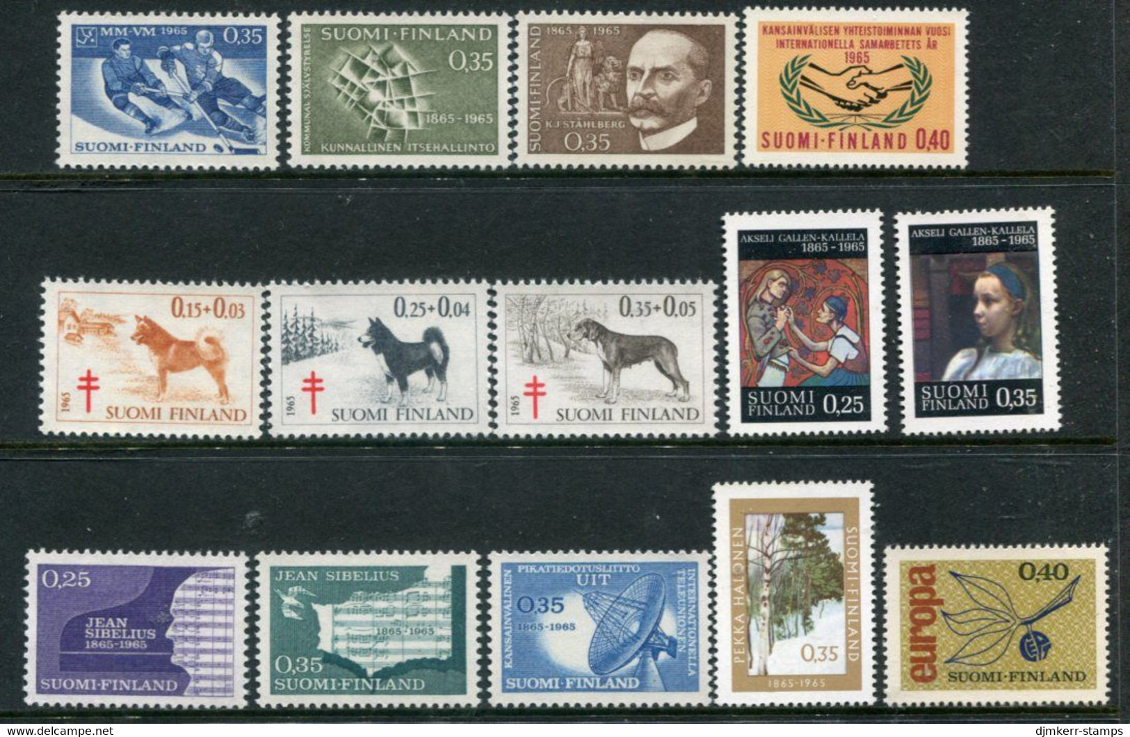 FINLAND 1965  Complete Commemorative Issues MNH / **.  Michel 594-608 - Neufs