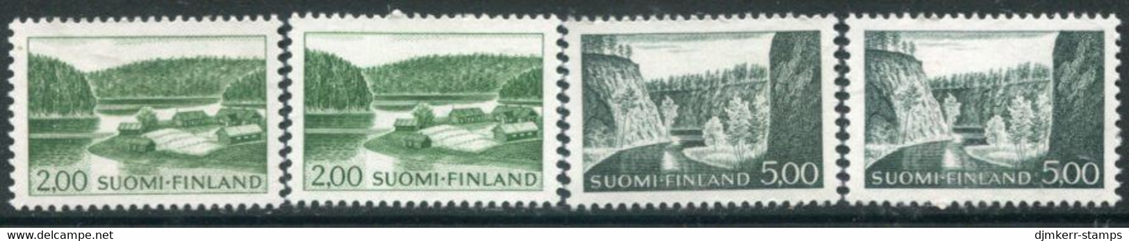 FINLAND 1964  Definitive: Landscapes 2.00, 5.00 M. On Both Papers MNH / **.  Michel 587-88x+y - Nuevos