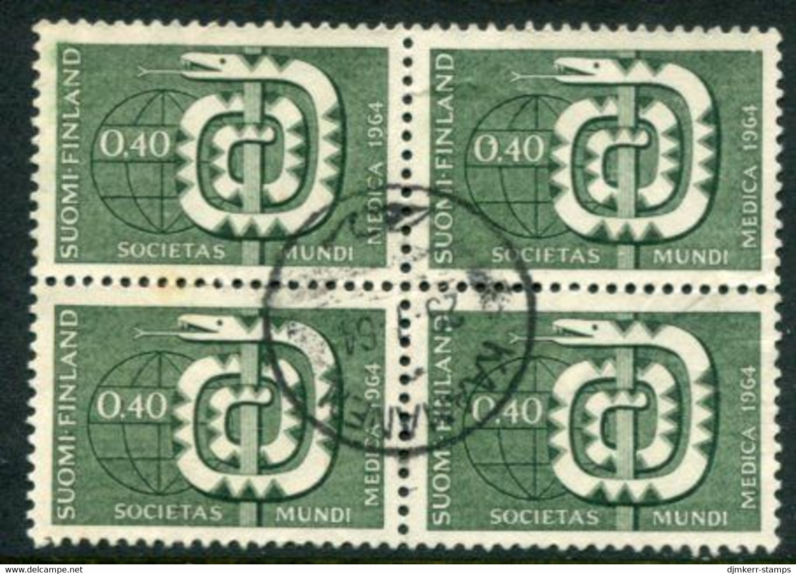 FINLAND 1964   Dentists' General Assembly Block Of 4 Used.  Michel 593 - Usados