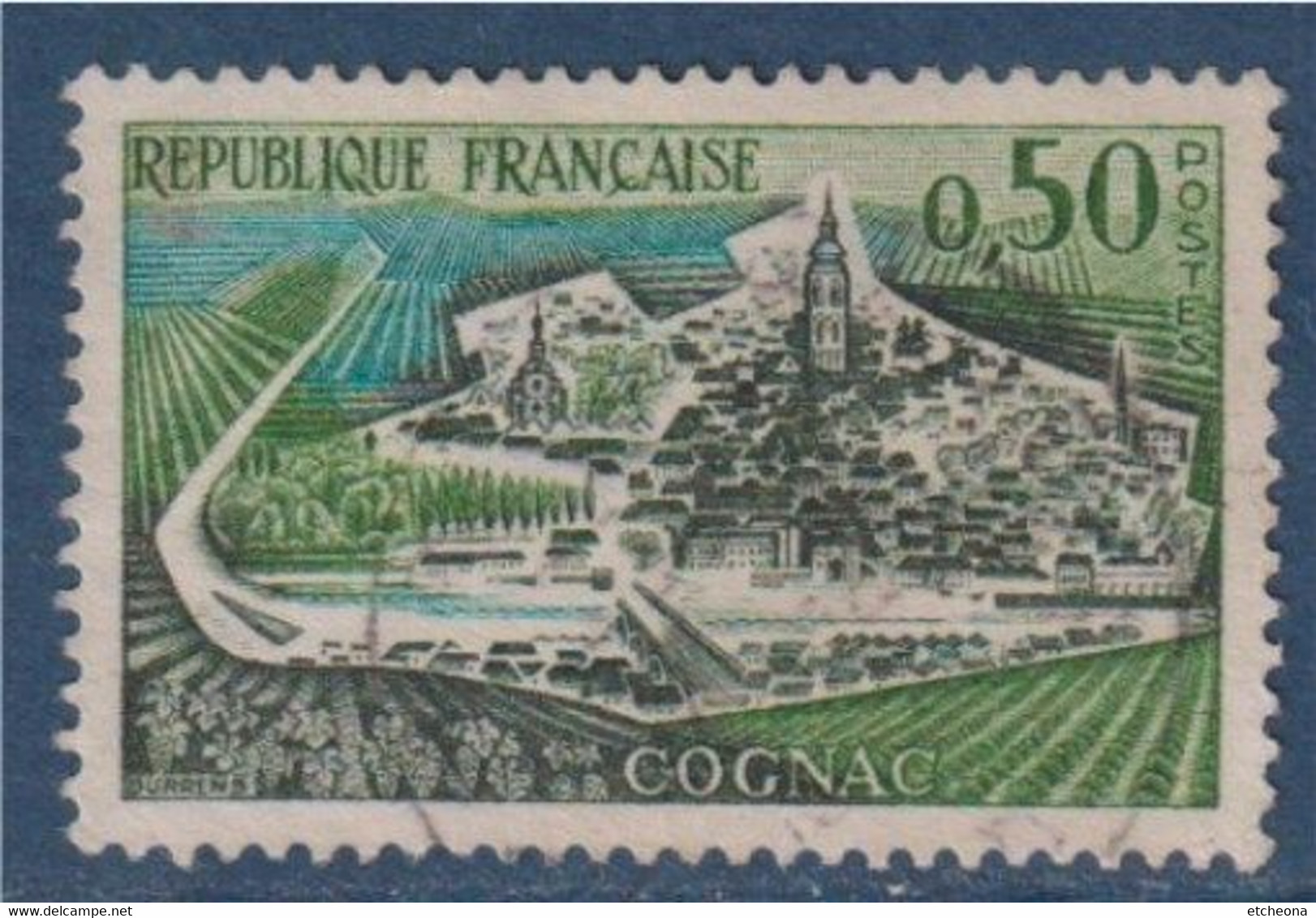 Cognac Avec état Différent Sur Les Péniches  N°1314b Oblitérés - Used Stamps