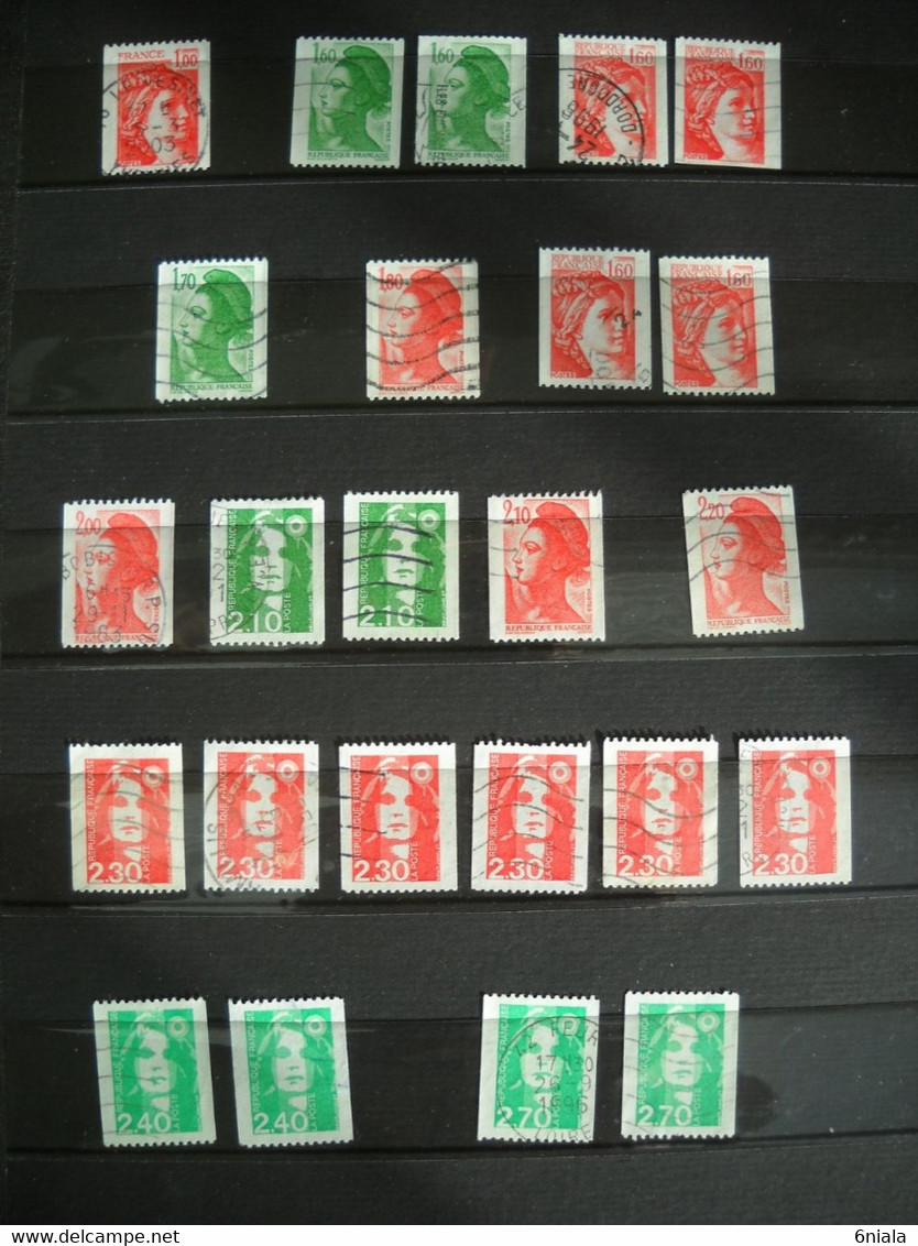 10658 Lot De  TIMBRES De ROULETTE Oblitérés - Rollo De Sellos