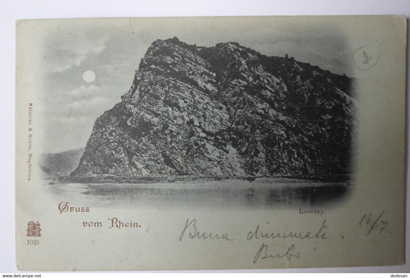 Cpa Gruss Vom Rhein - Sépia Bleu - TYZ03 - Rhein-Hunsrück-Kreis