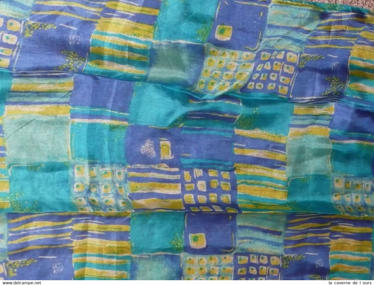 Rare Grand Foulard / écharpe En Soie - Fulares