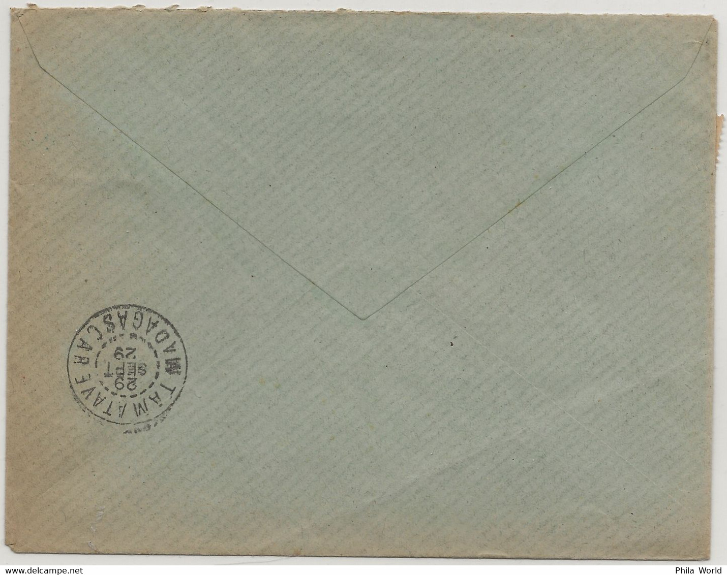 MADAGASCAR 1929 Lettre Recommandée AMBOHIMAHASOA Transit TAMATAVE Pour Paris FRANCE - Lettres & Documents