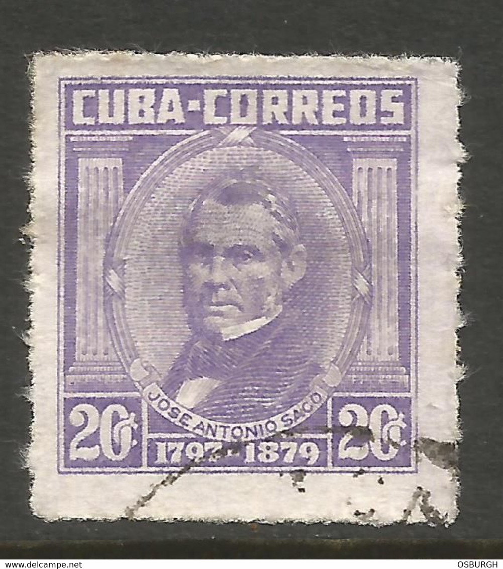 CUBA. 1954. 20c SACO USED. ROUL PERF - Used Stamps