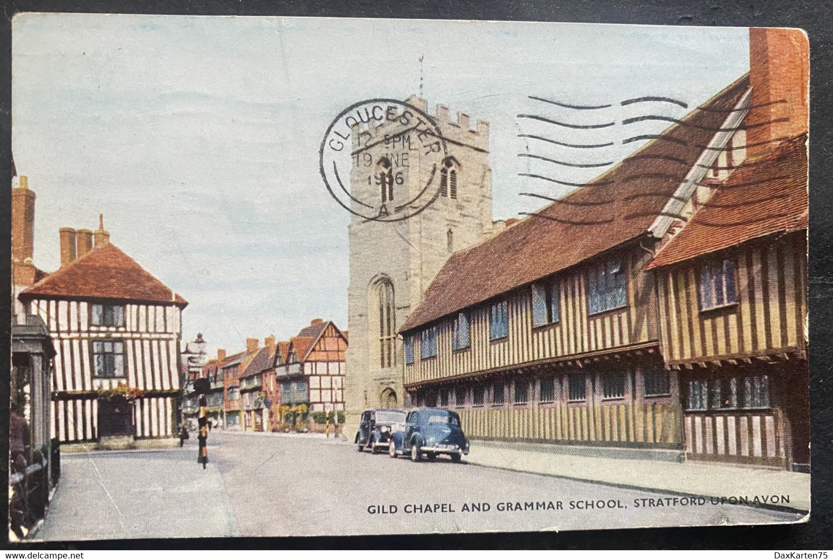 Stamped In Gloucester Gild Chaper And Grammar School/ Old Cars - Gloucester